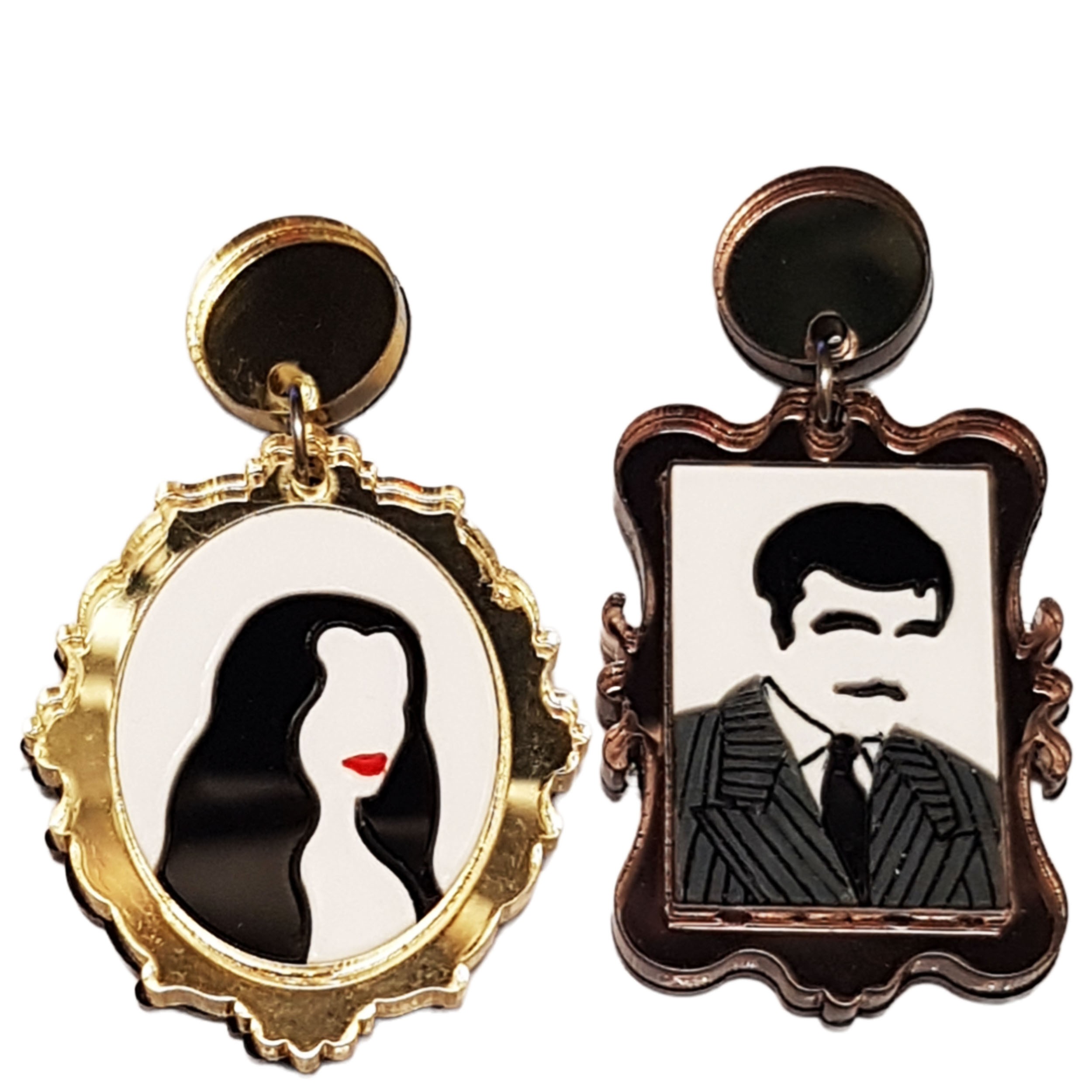 Orecchini pendenti Famiglia Addams Morticia Gordon - VIALESCARPE